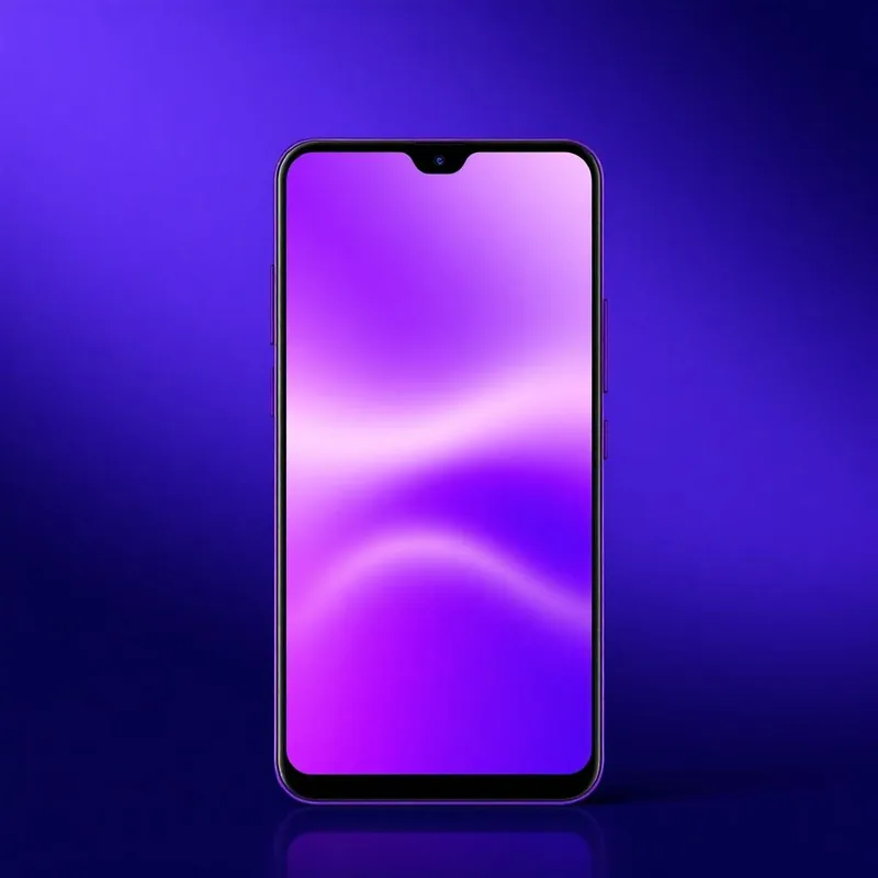 Xiaomi Redmi Note 13 Pro front view of the handset with the screen on, studio lit on a midnight indigo backdrop